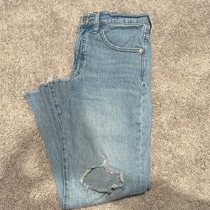 Light Blue Distressed Women's Jeans
